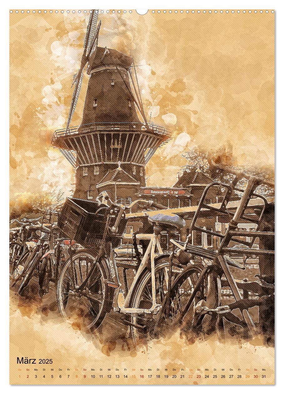 Bild: 9783435929931 | Fahrrad - Retro-Kalender (Wandkalender 2025 DIN A2 hoch), CALVENDO...