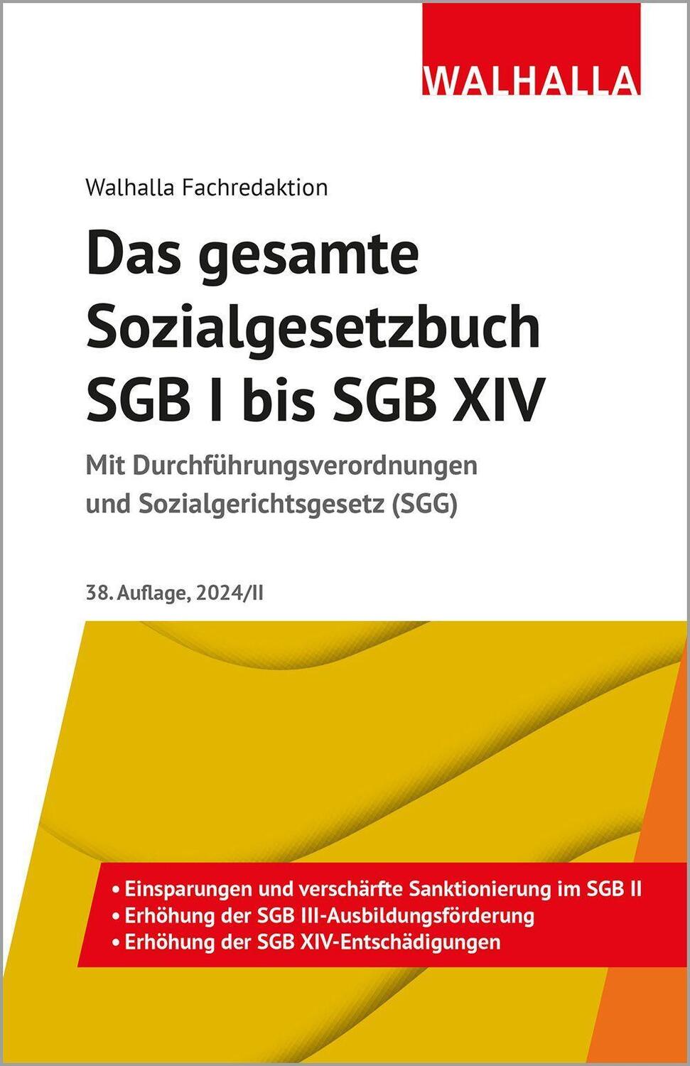 Cover: 9783802953347 | Das gesamte Sozialgesetzbuch SGB I bis SGB XIV | Fachredaktion | Buch