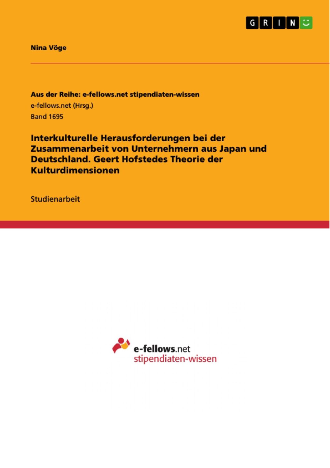 Cover: 9783668134041 | Interkulturelle Herausforderungen bei der Zusammenarbeit von...