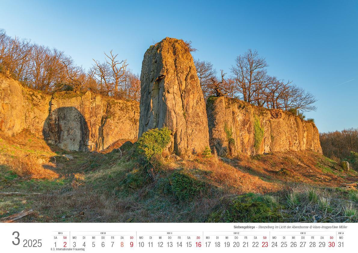 Bild: 9783965352193 | Siebengebirge 2025 Bildkalender A3 quer, spiralgebunden | Holger Klaes