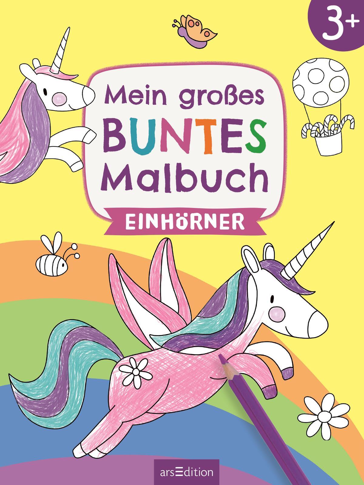 Bild: 9783845853277 | Mein großes buntes Malbuch - Einhörner | Ab 3 Jahren | Marlit Kraus