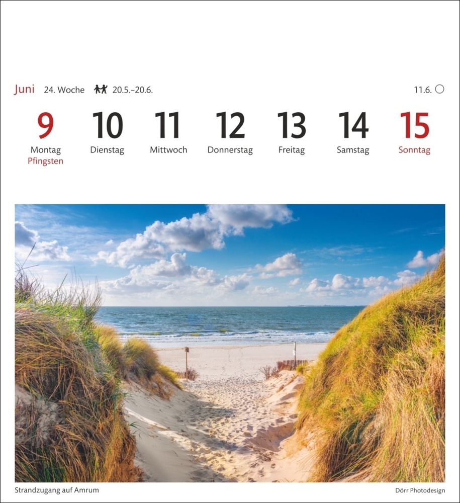 Bild: 9783840033902 | Nordseeküste Sehnsuchtskalender 2025 - Wochenkalender mit 53...