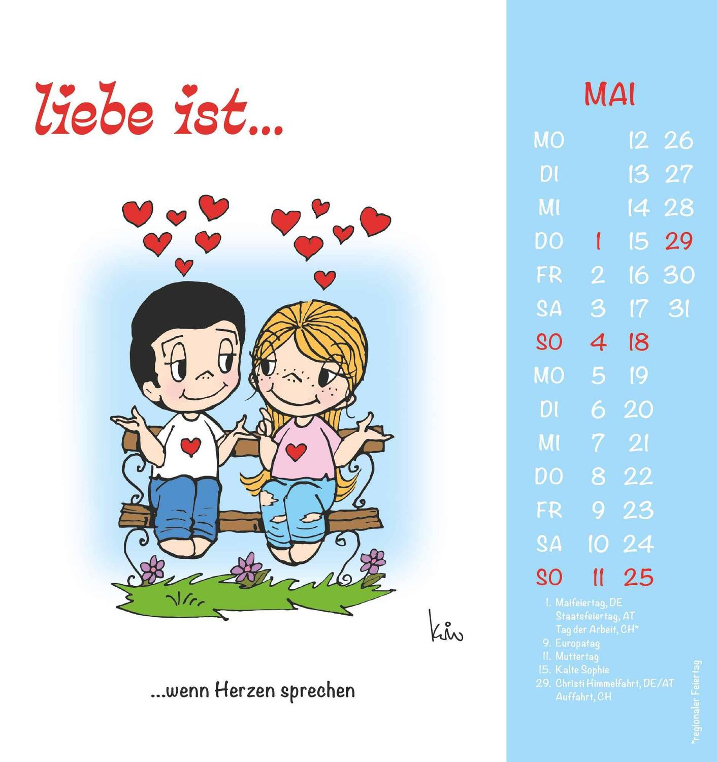 Bild: 4251732340568 | liebe ist... 2025 - Postkarten-Kalender - Kalender-mit-Postkarten -...