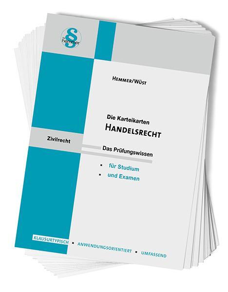 Cover: 9783968382210 | Karteikarten Handelsrecht | Das Prüfungswissen für Studium und Examen