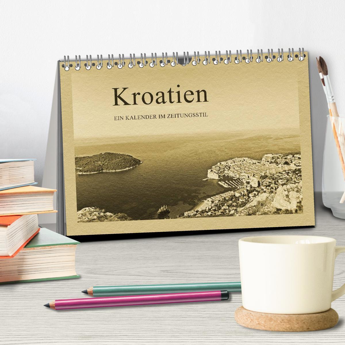 Bild: 9783435826537 | Kroatien (Tischkalender 2025 DIN A5 quer), CALVENDO Monatskalender