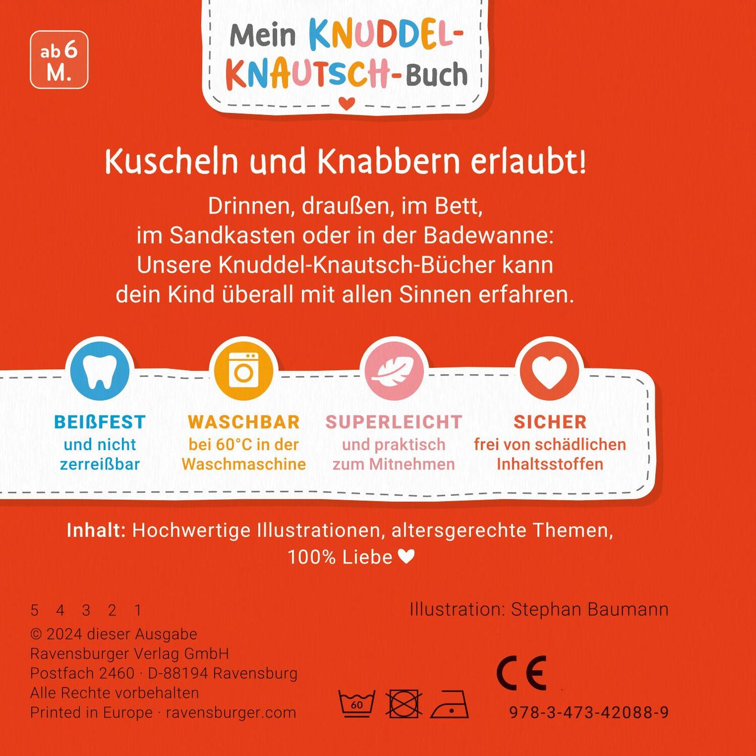 Rückseite: 9783473420889 | Mein Knuddel-Knautsch-Buch: robust, waschbar und federleicht....