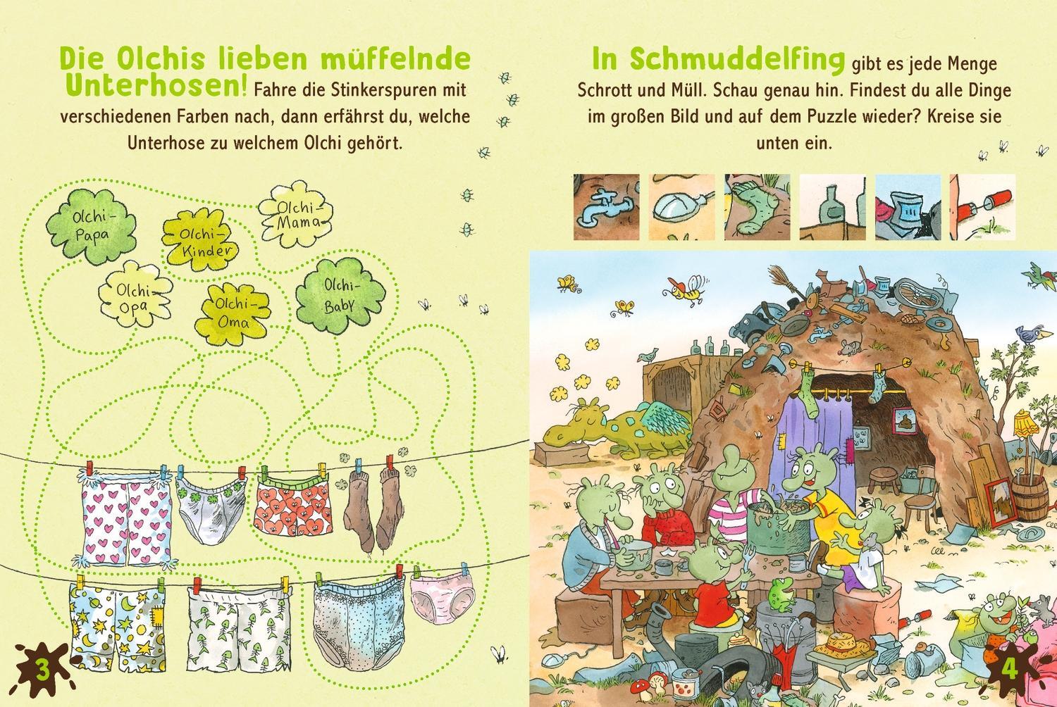 Bild: 4260512186968 | Die Olchis. Puzzle im Buch. 100 Teile | Erhard Dietl | Stück | Puzzle