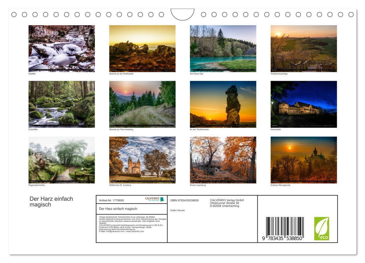 Bild: 9783435538850 | Der Harz einfach magisch (Wandkalender 2025 DIN A4 quer), CALVENDO...