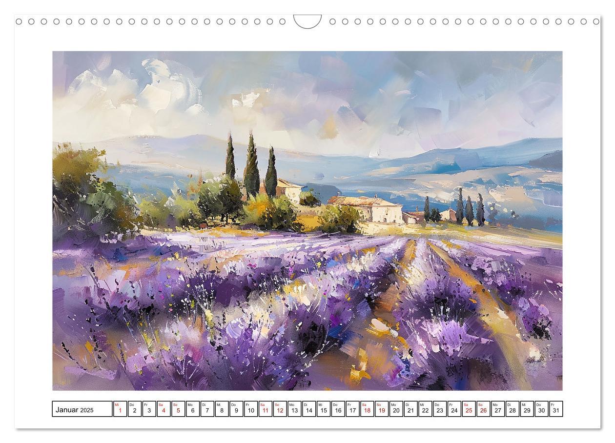 Bild: 9783457139493 | Toskana bis Provence (Wandkalender 2025 DIN A3 quer), CALVENDO...