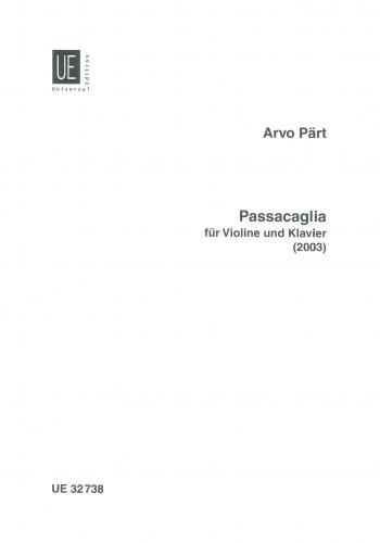 Cover: 9783702424411 | Passacaglia | für Violine und Klavier. | Arvo Pärt | Noten | Buch