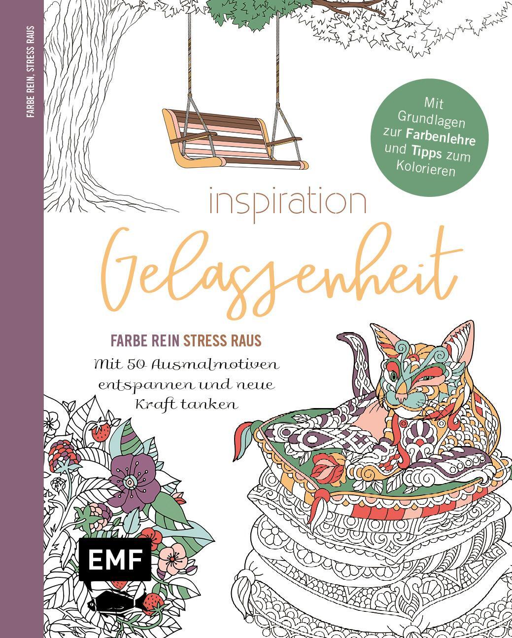 Cover: 9783745909357 | Inspiration Gelassenheit - Mit 50 Ausmalmotiven entspannen und neue...