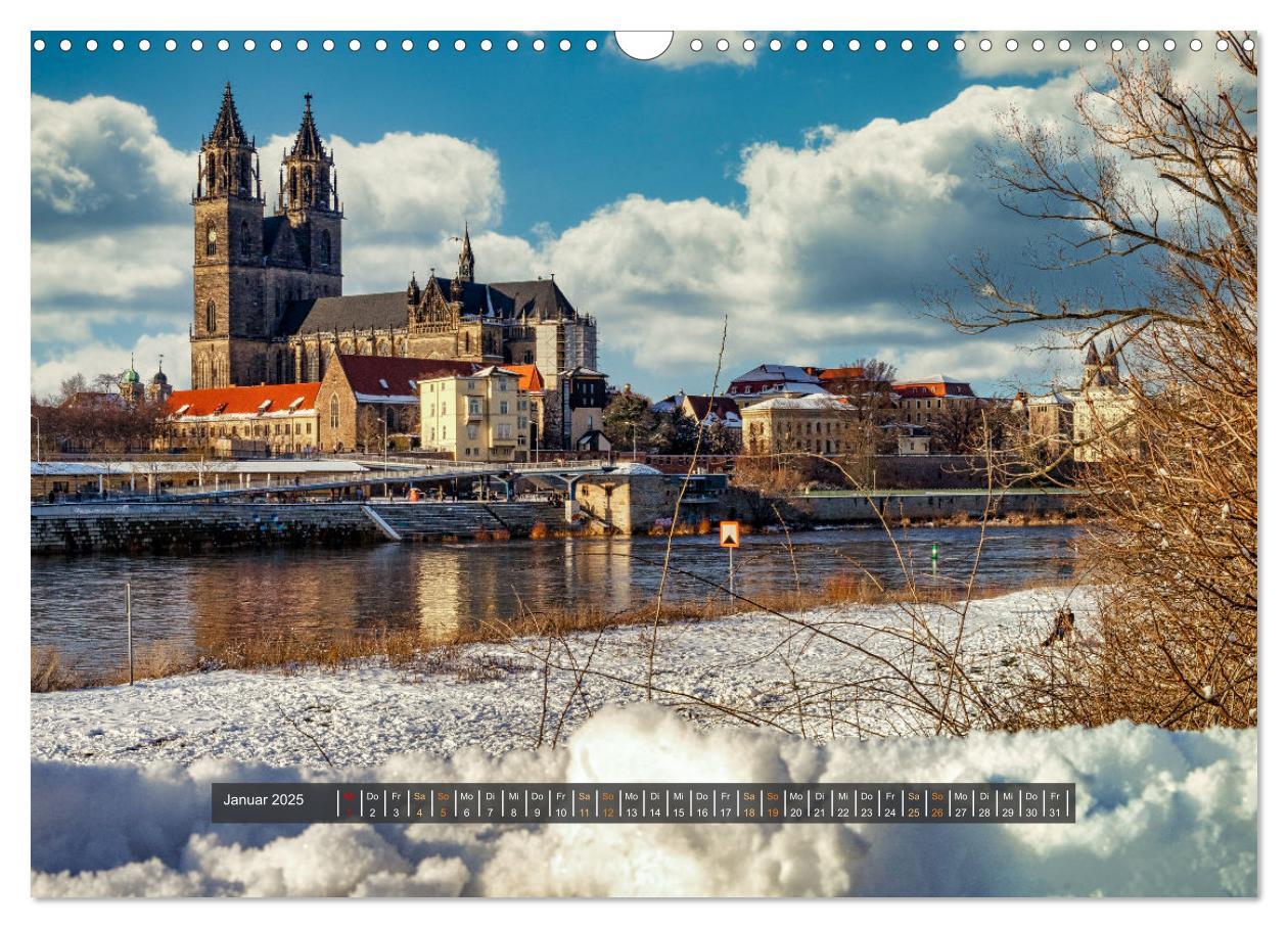 Bild: 9783383830242 | Magdeburg entdecken (Wandkalender 2025 DIN A3 quer), CALVENDO...