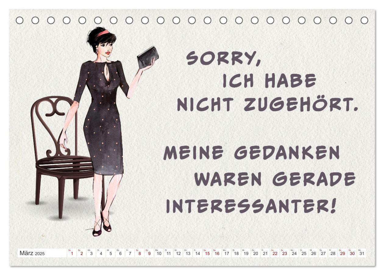 Bild: 9783383881794 | Frech aber ehrlich (Tischkalender 2025 DIN A5 quer), CALVENDO...