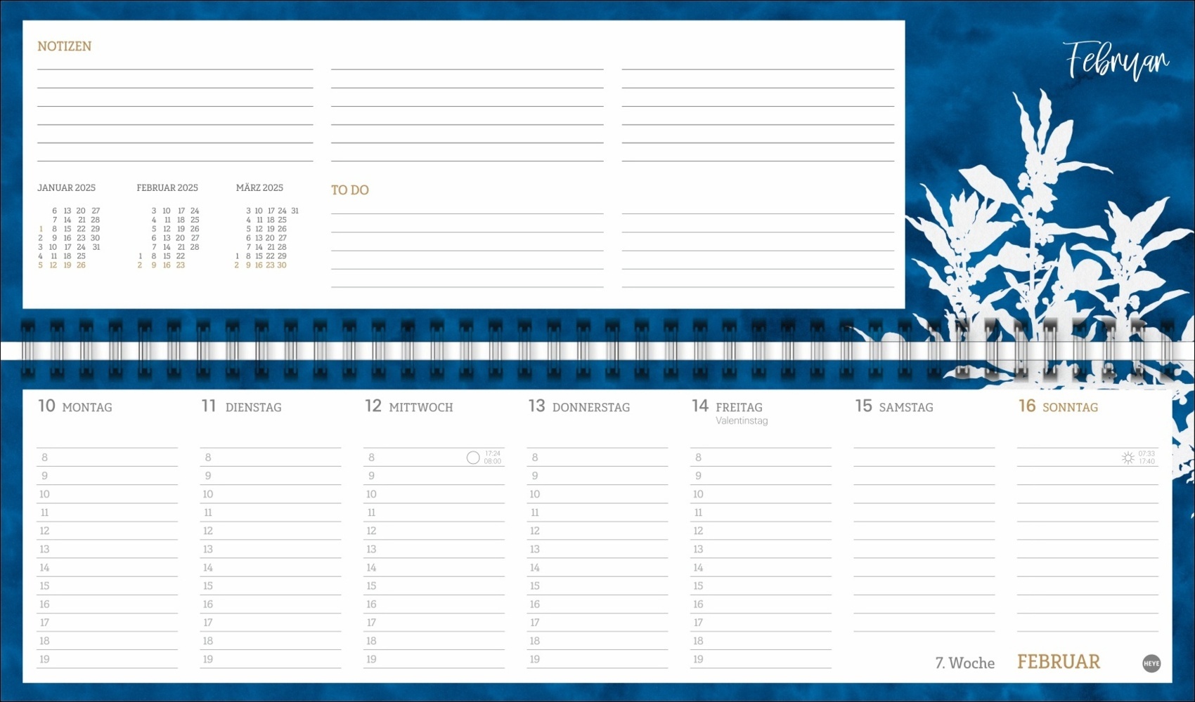 Bild: 9783756406593 | Indigo Wochenquerplaner 2025 | Kalender | Spiralbindung | 112 S.