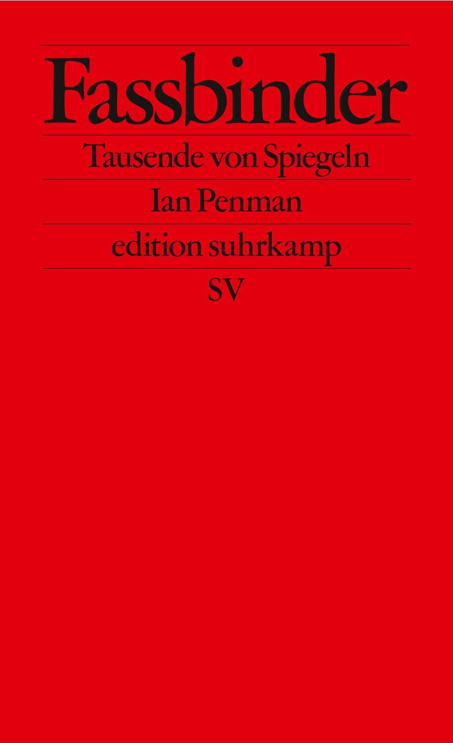 Cover: 9783518128022 | Fassbinder | Ian Penman | Taschenbuch | edition suhrkamp | 243 S.