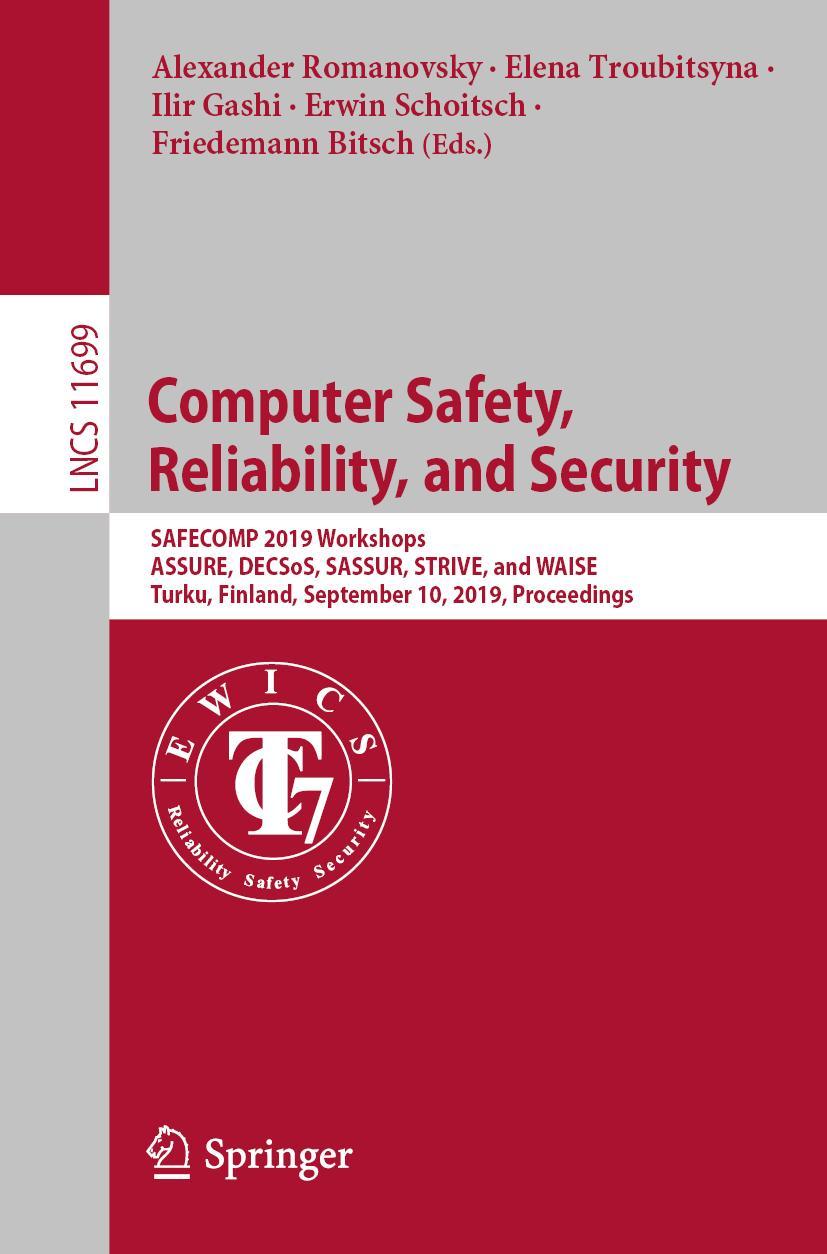 Cover: 9783030262495 | Computer Safety, Reliability, and Security | Romanovsky (u. a.) | Buch