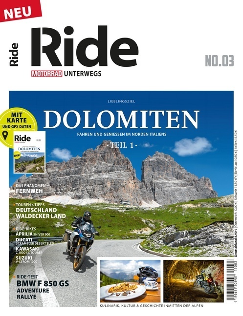 Cover: 9783613309135 | RIDE - Motorrad unterwegs - Dolomiten. No.3 | Taschenbuch | 164 S.