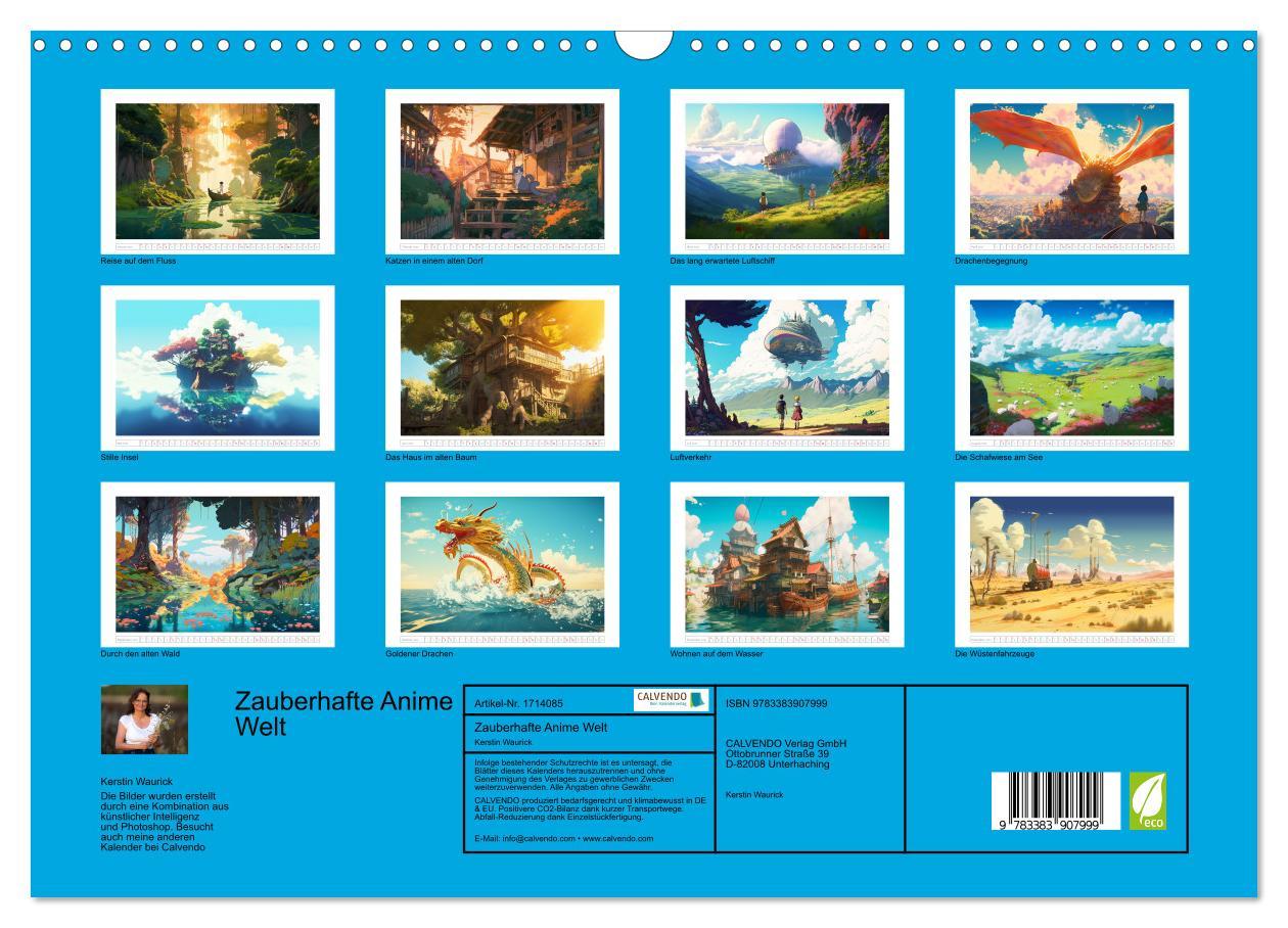 Bild: 9783383907999 | Zauberhafte Anime Welt (Wandkalender 2025 DIN A3 quer), CALVENDO...