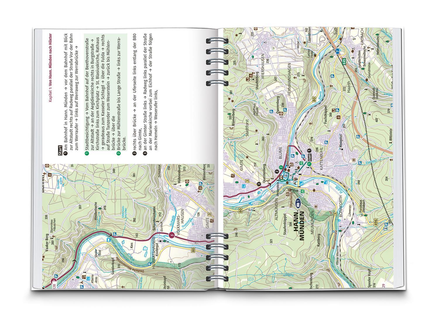 Bild: 9783991217817 | KOMPASS Radreiseführer Weser-Radweg | Taschenbuch | Spiralbindung