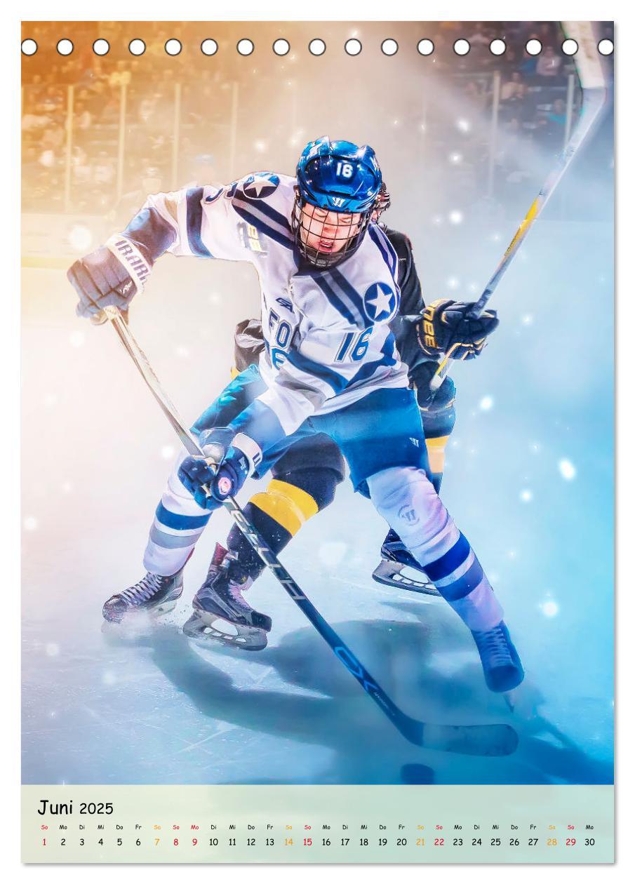 Bild: 9783435909742 | Eishockey Leidenschaft (Tischkalender 2025 DIN A5 hoch), CALVENDO...