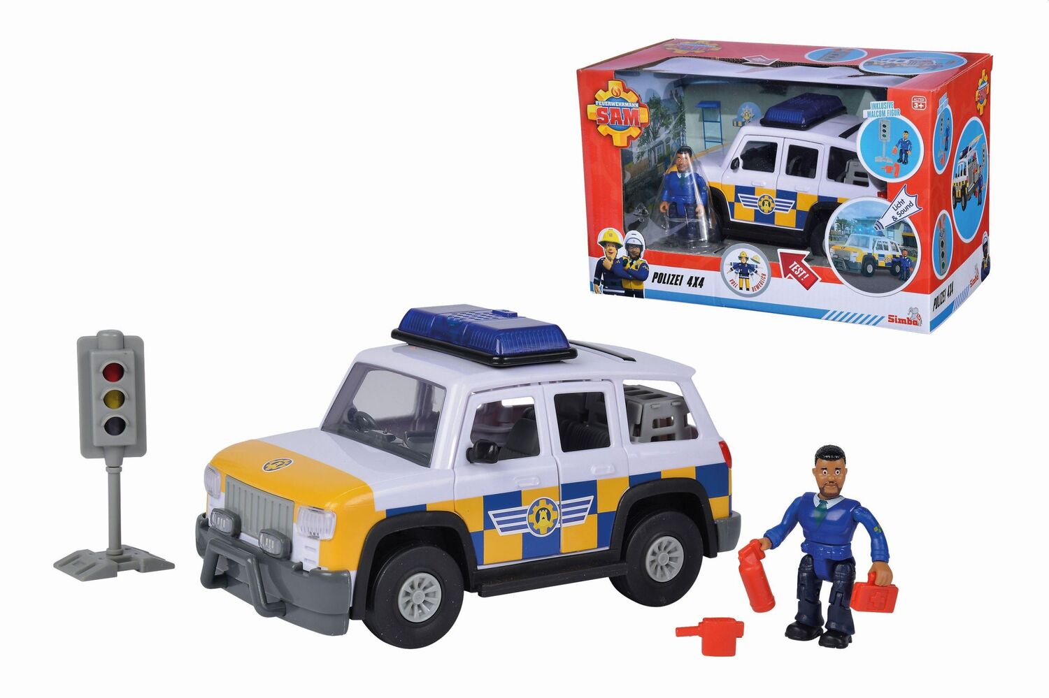 Cover: 4006592066277 | Sam Polizeiauto 4x4 mit Figur | Spiel | Feuerwehrmann Sam | 109251096