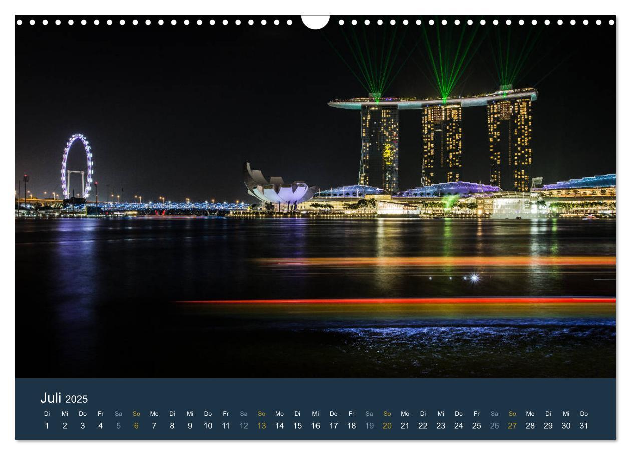 Bild: 9783435445851 | Singapur bei Nacht und Tag (Wandkalender 2025 DIN A3 quer),...