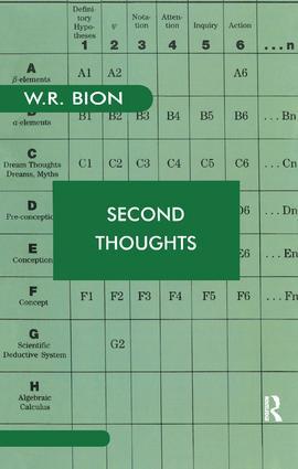 Cover: 9780946439041 | Second Thoughts: Selected Papers on Psychoanalysis | Wilfred R. Bion