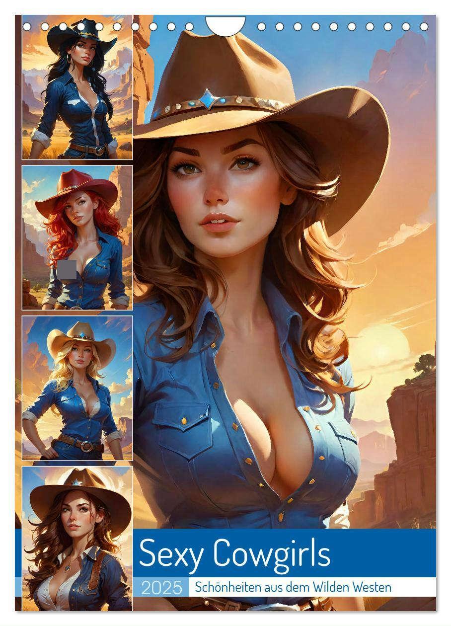 Cover: 9783383785795 | Sexy Cowgirls. Schönheiten aus dem Wilden Westen (Wandkalender 2025...