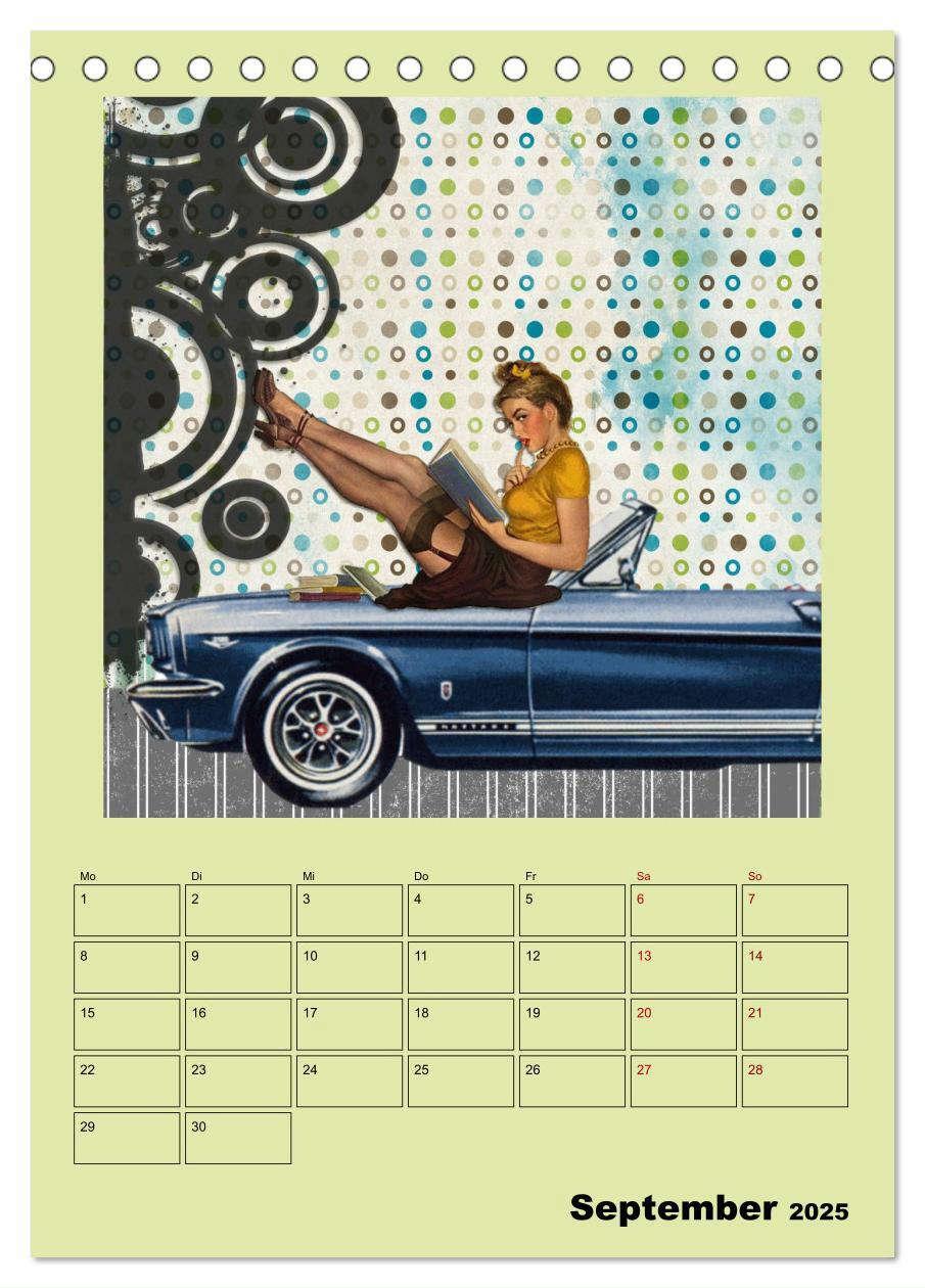 Bild: 9783435908981 | Retro Kult Pin-up-Girls (Tischkalender 2025 DIN A5 hoch), CALVENDO...