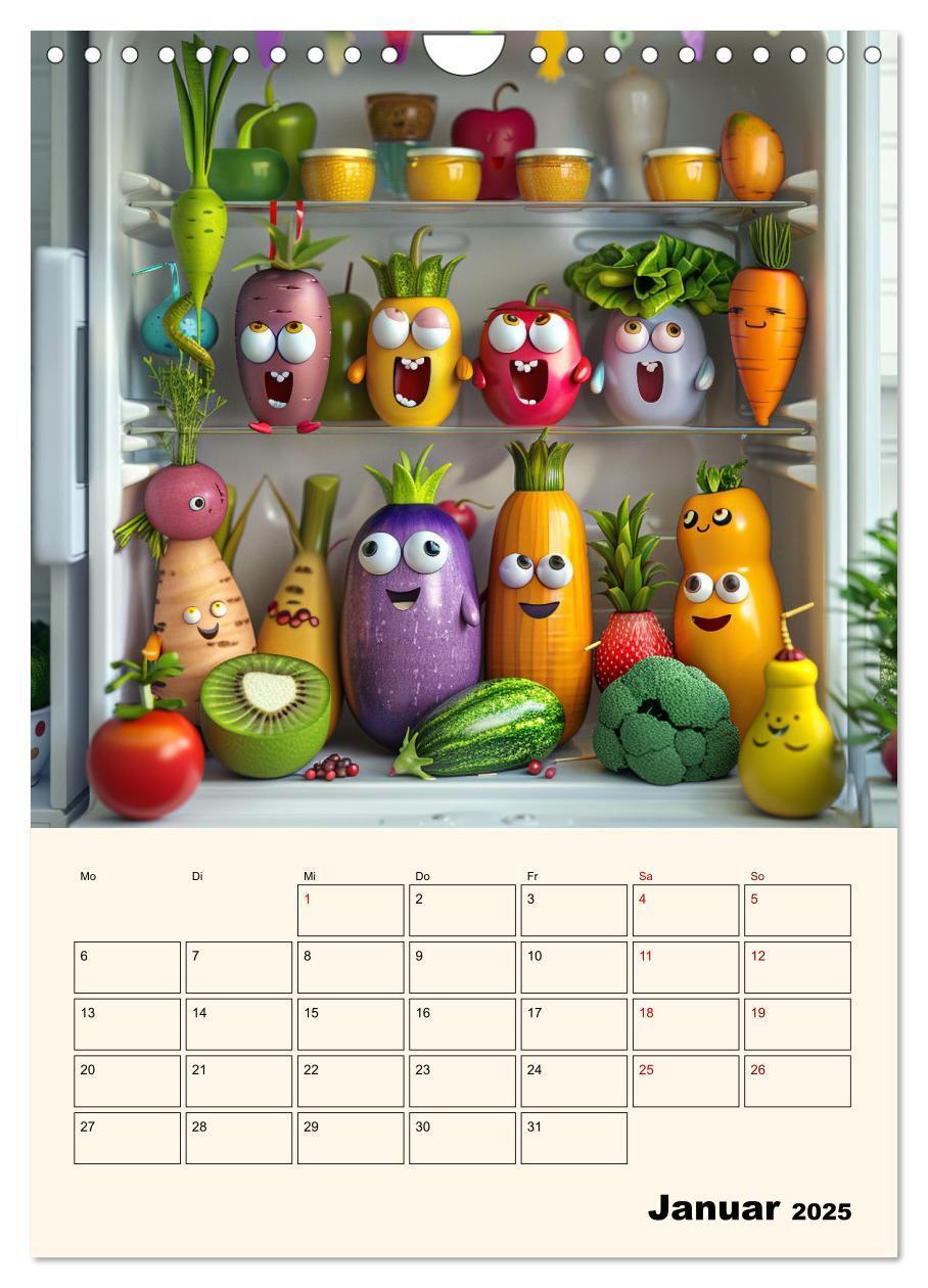 Bild: 9783435472543 | Nachts im Kühlschrank (Wandkalender 2025 DIN A4 hoch), CALVENDO...