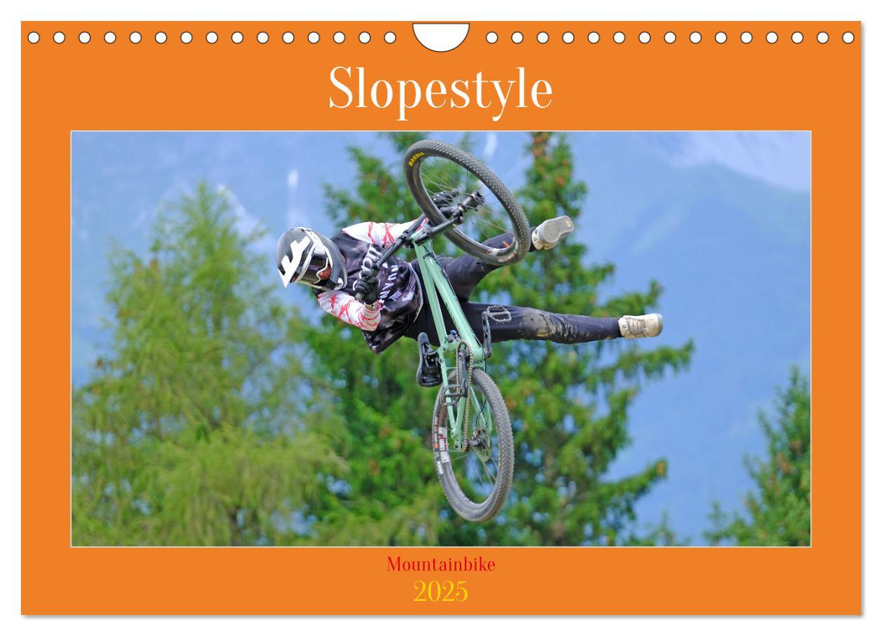 Cover: 9783383858437 | Slopestyle Mountainbike (Wandkalender 2025 DIN A4 quer), CALVENDO...