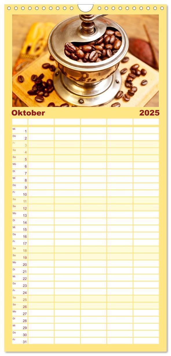 Bild: 9783457126325 | Familienplaner 2025 - KAFFEE 2025 mit 5 Spalten (Wandkalender, 21 x...