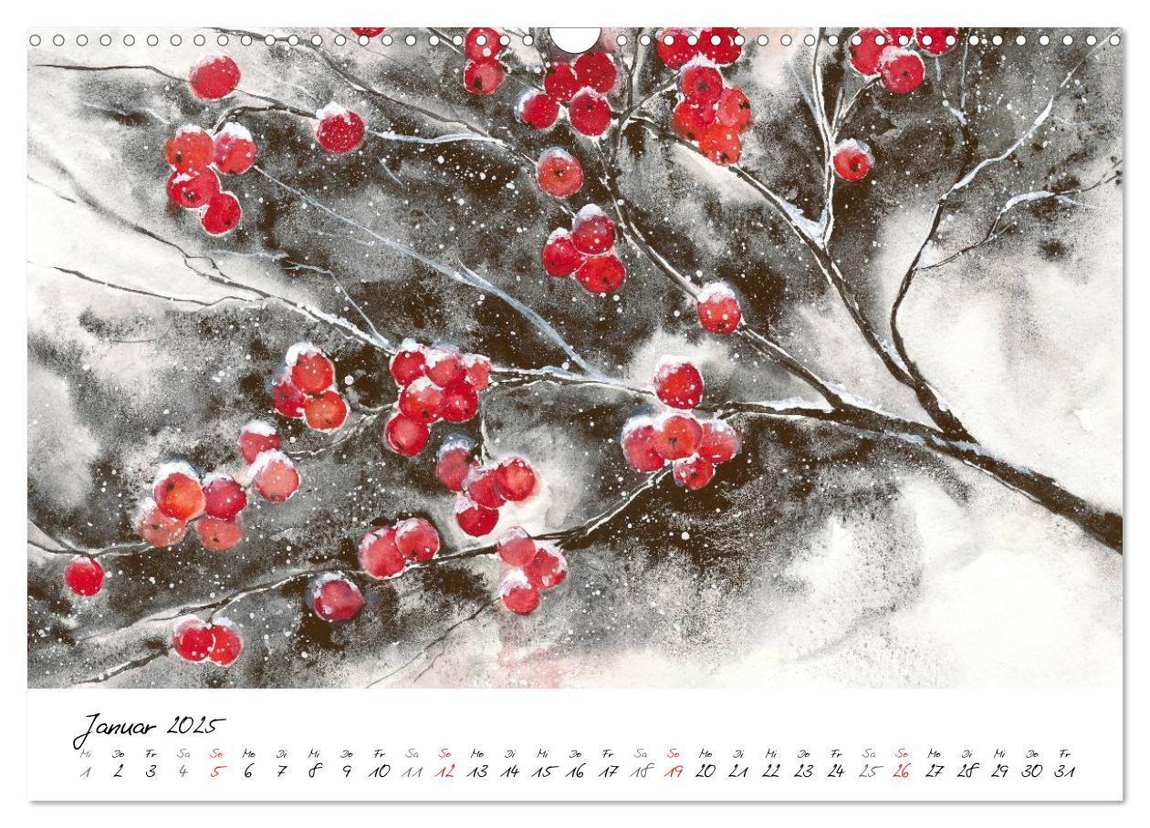 Bild: 9783435502400 | Blumen Blüten Aquarelle (Wandkalender 2025 DIN A3 quer), CALVENDO...