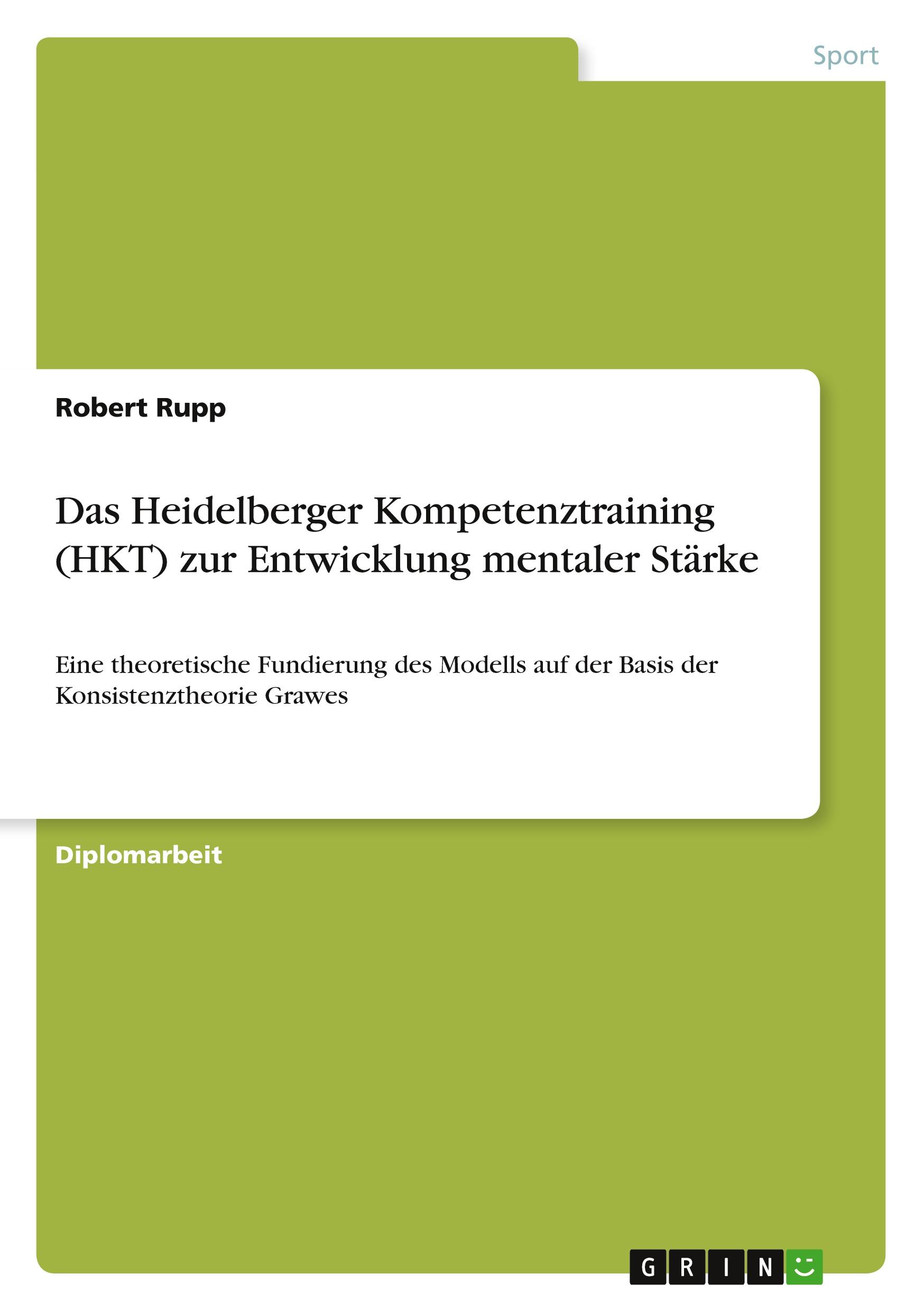 Cover: 9783640560844 | Das Heidelberger Kompetenztraining (HKT) zur Entwicklung mentaler...