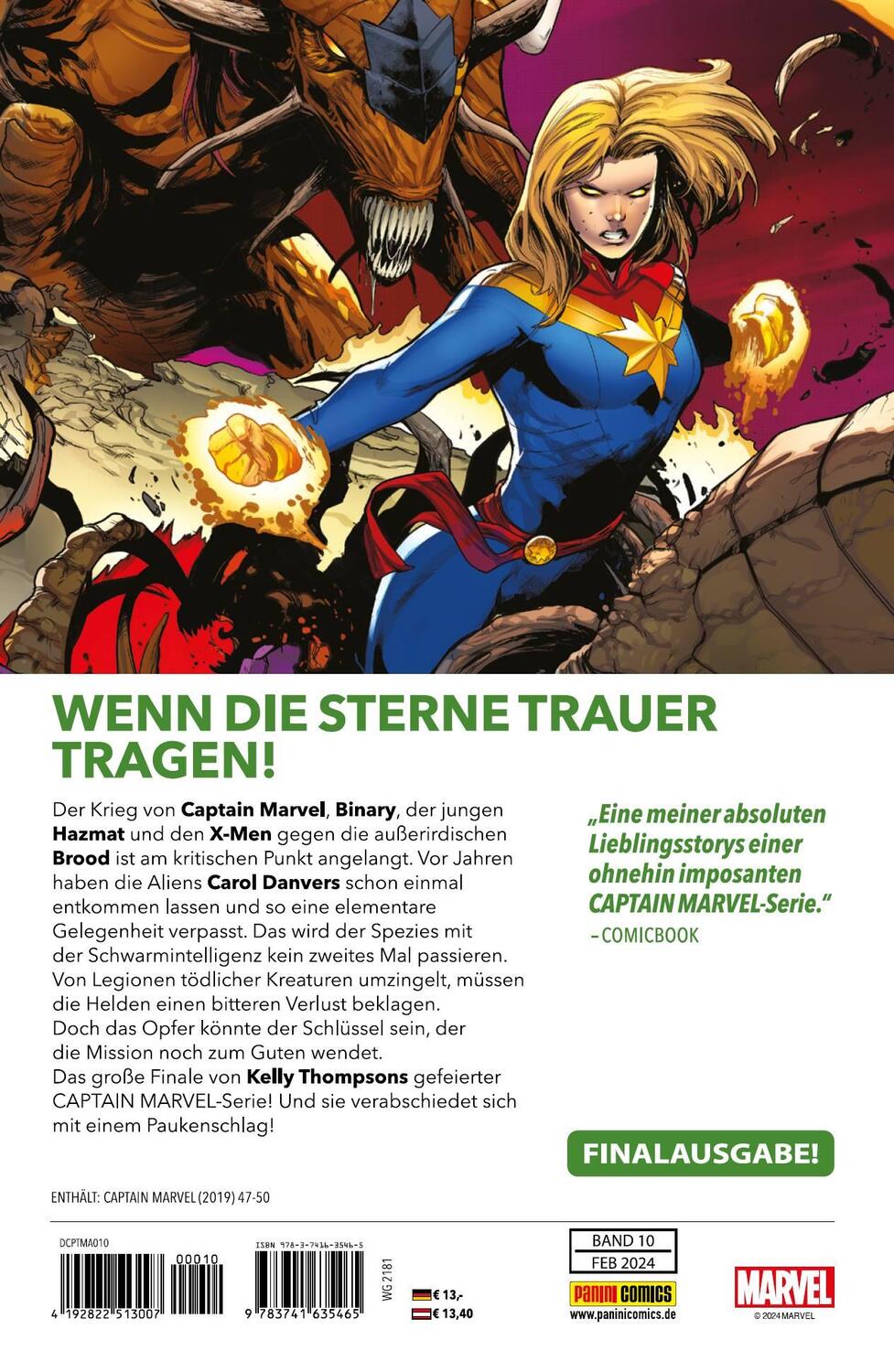 Rückseite: 9783741635465 | Captain Marvel - Neustart | Bd. 10: Kind der Sterne | Thompson (u. a.)