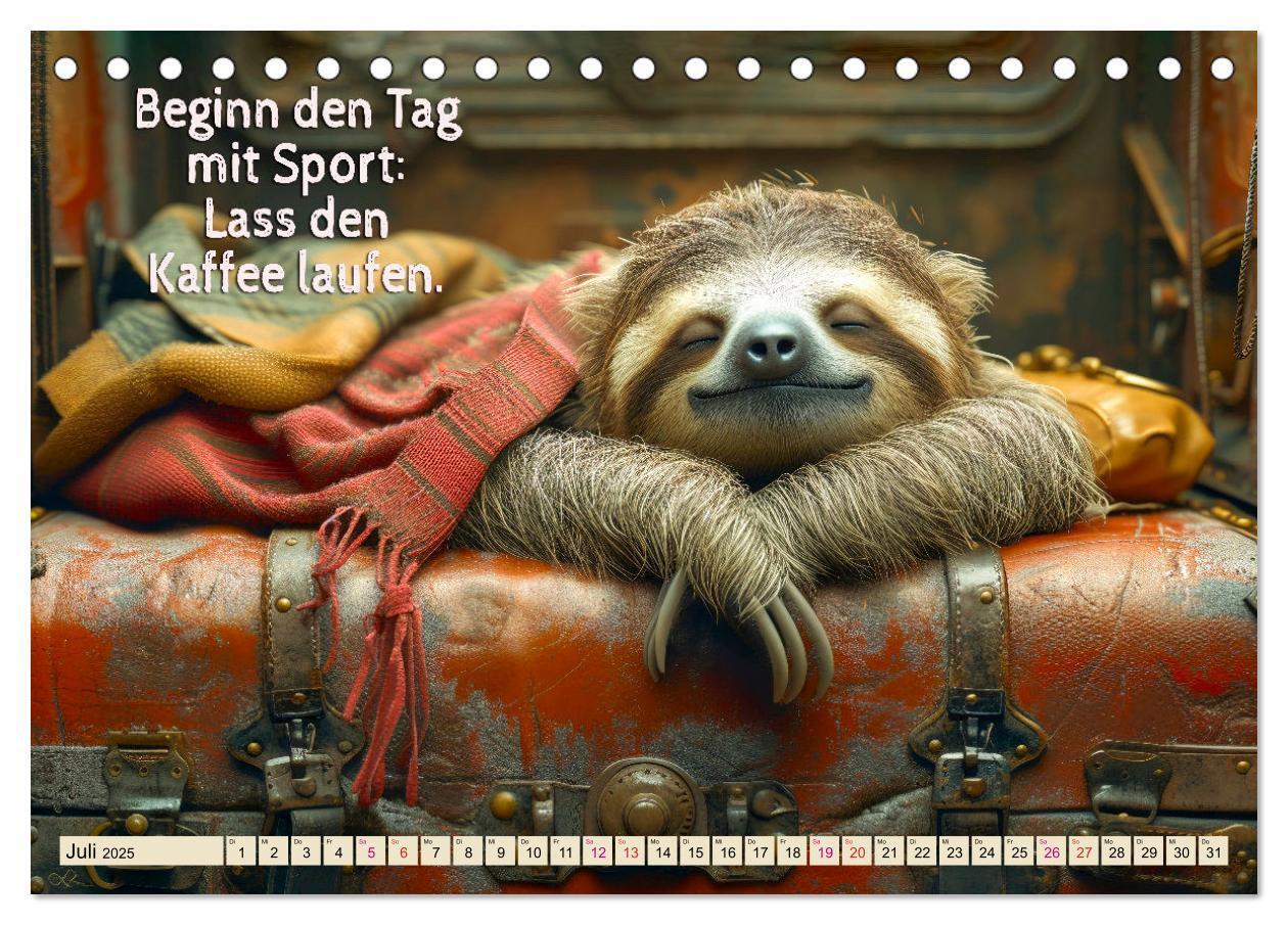 Bild: 9783383771668 | Faultier - Albtraum Sport (Tischkalender 2025 DIN A5 quer),...