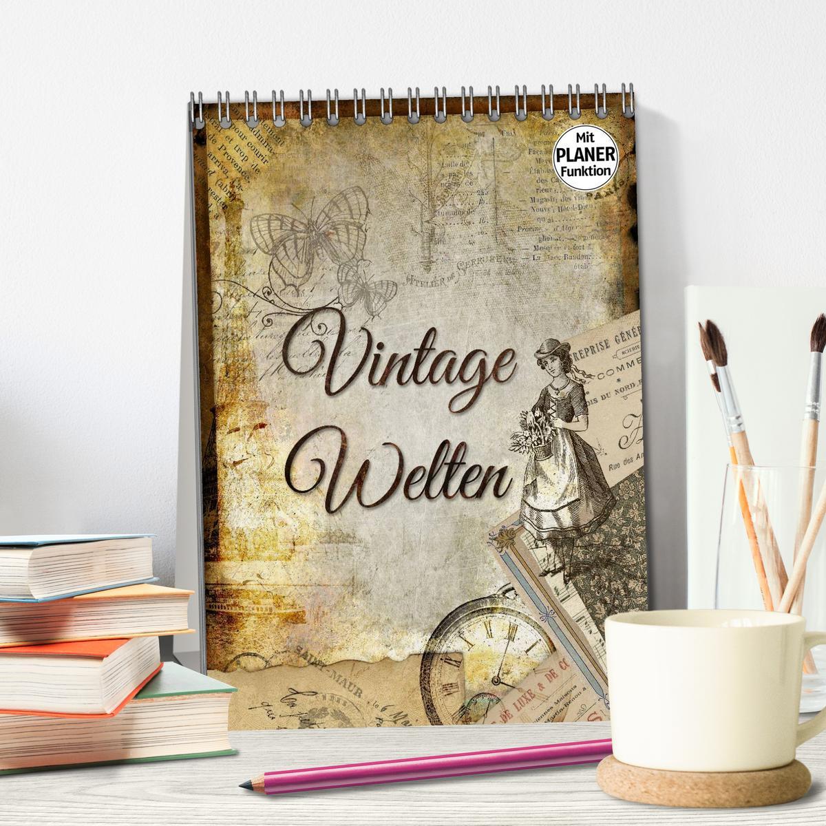 Bild: 9783457006689 | Vintage Welten (Tischkalender 2025 DIN A5 hoch), CALVENDO...