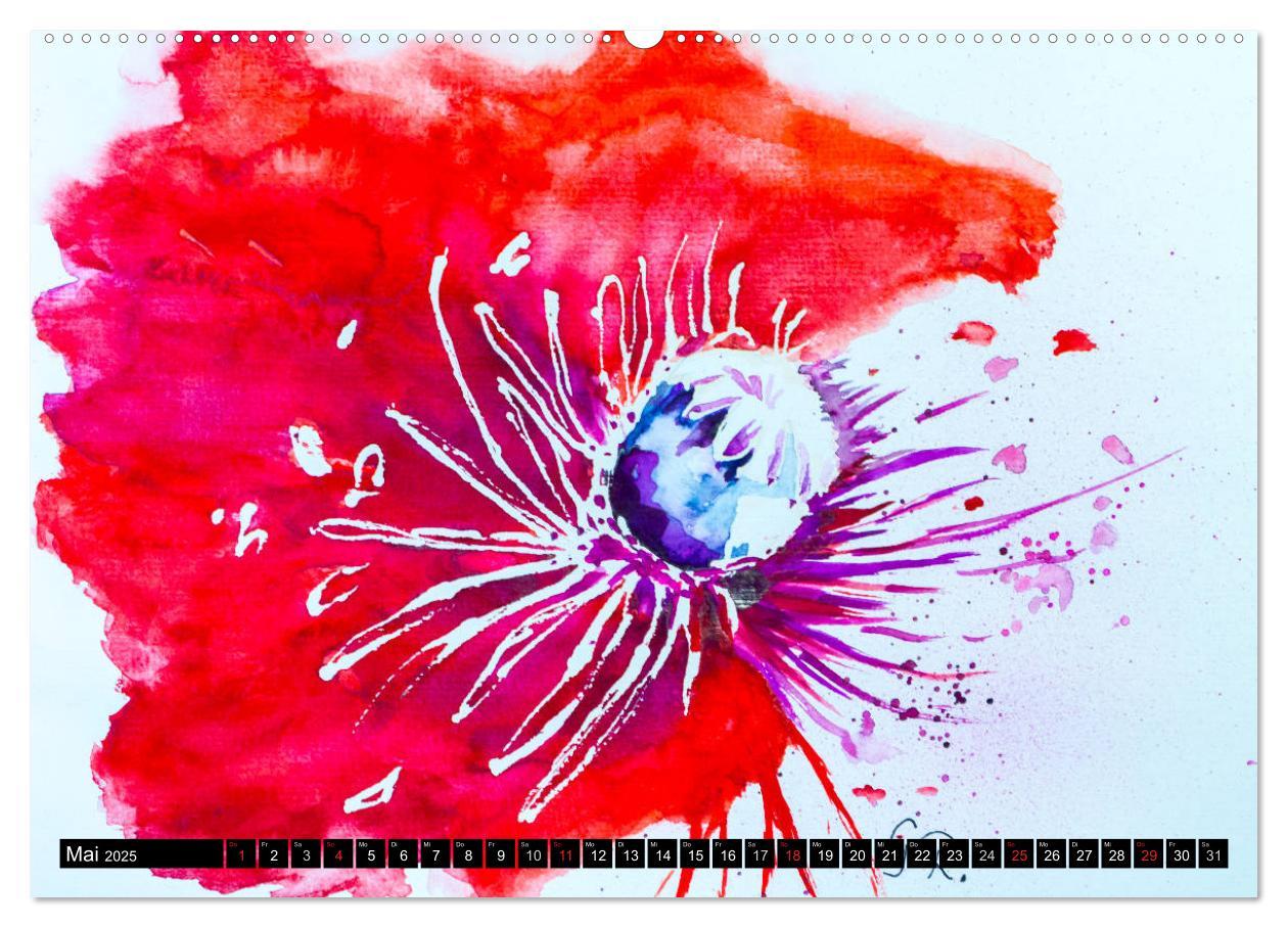 Bild: 9783435497980 | Blumenjahr - Bunte Blüten in Aquarell (Wandkalender 2025 DIN A2...