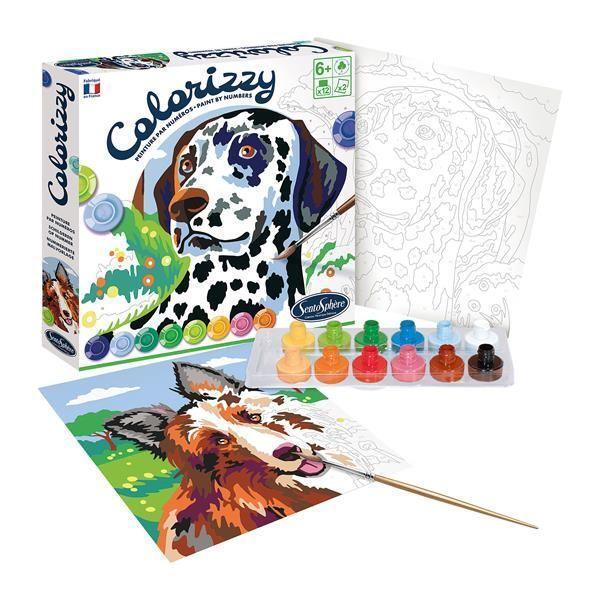 Bild: 3373910045100 | Colorizzy Malen nach Zahlen - Hunde | Sentosphere | Spiel | 3904510