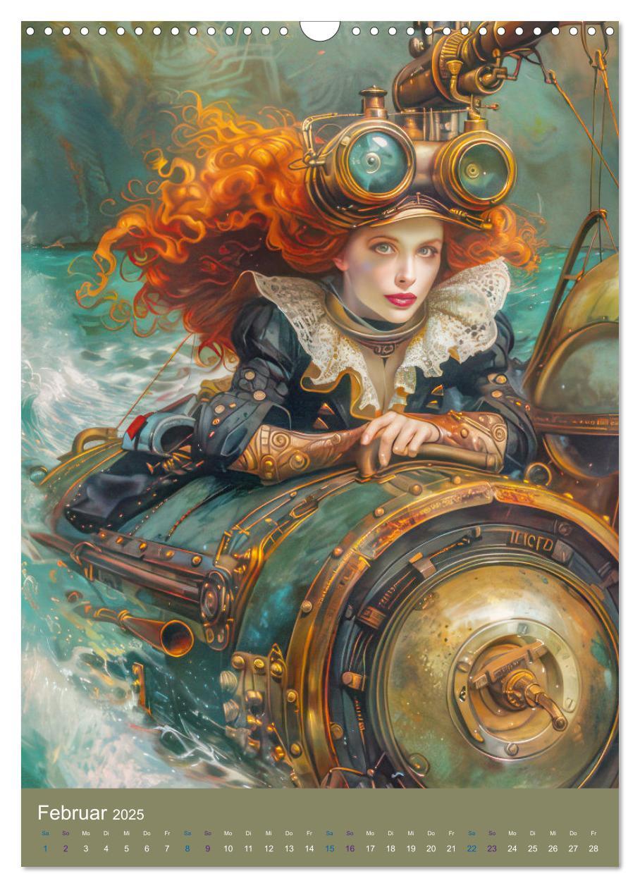 Bild: 9783435247080 | Steampunk Ladies auf Tour (Wandkalender 2025 DIN A3 hoch), CALVENDO...