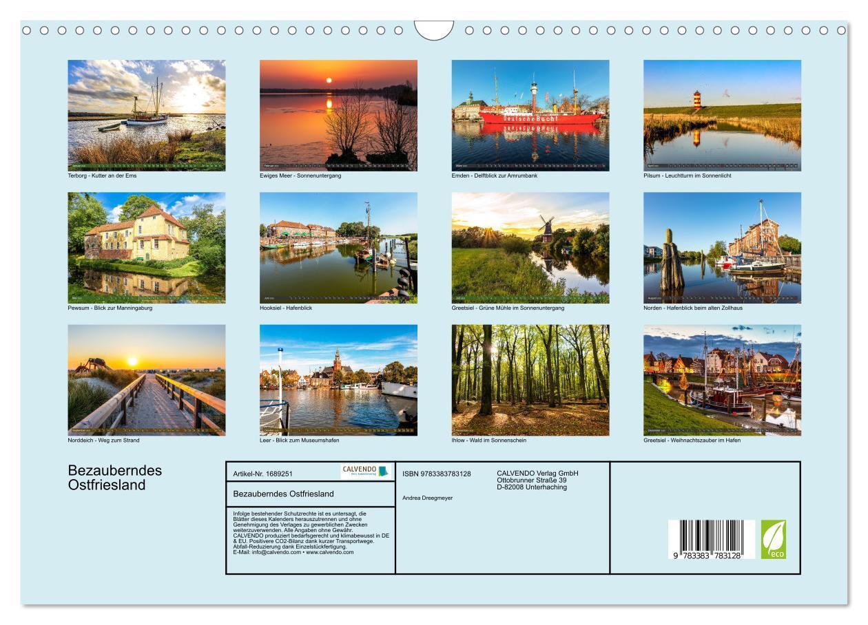 Bild: 9783383783128 | Bezauberndes Ostfriesland (Wandkalender 2025 DIN A3 quer), CALVENDO...