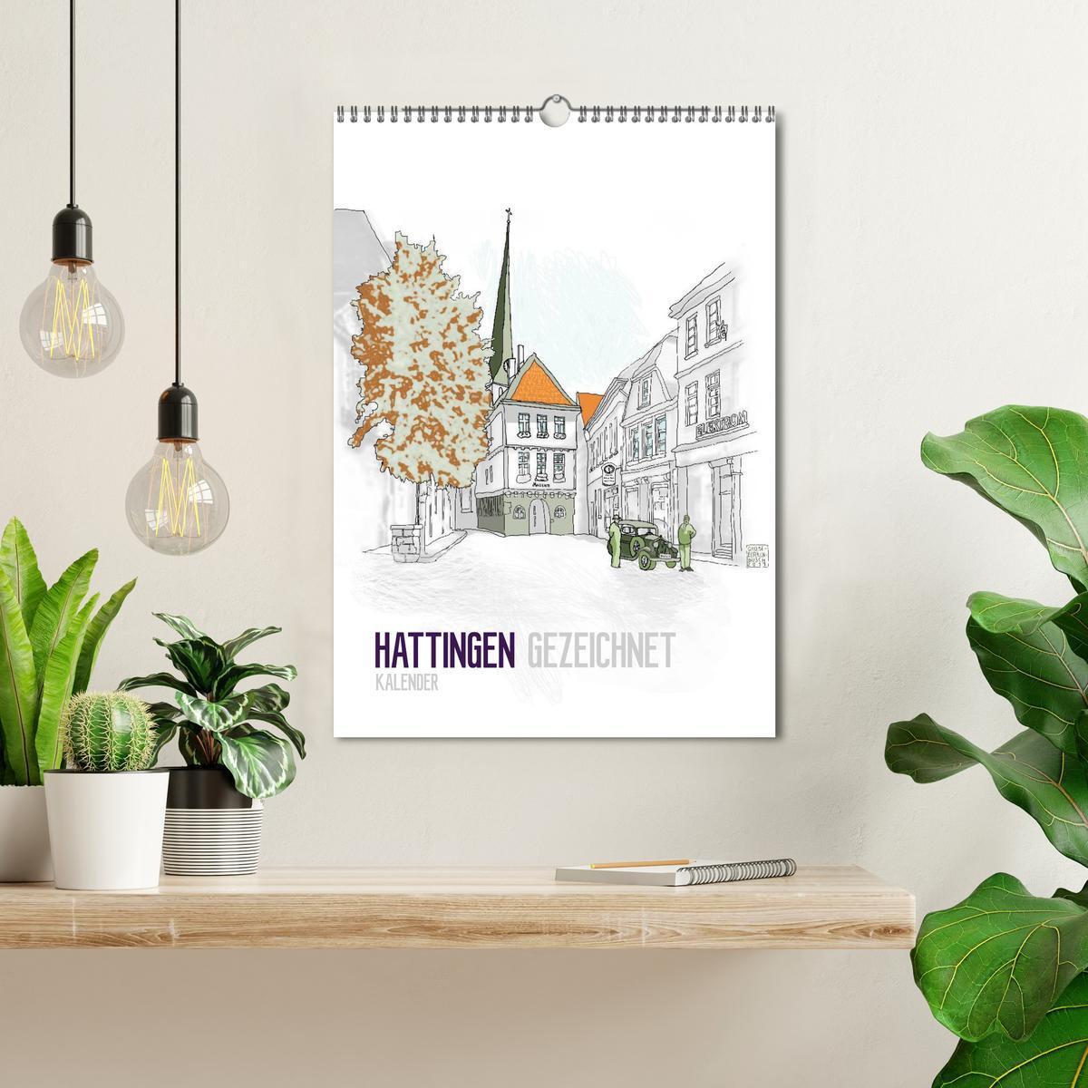 Bild: 9783457084496 | HATTINGEN GEZEICHNET (Wandkalender 2025 DIN A3 hoch), CALVENDO...