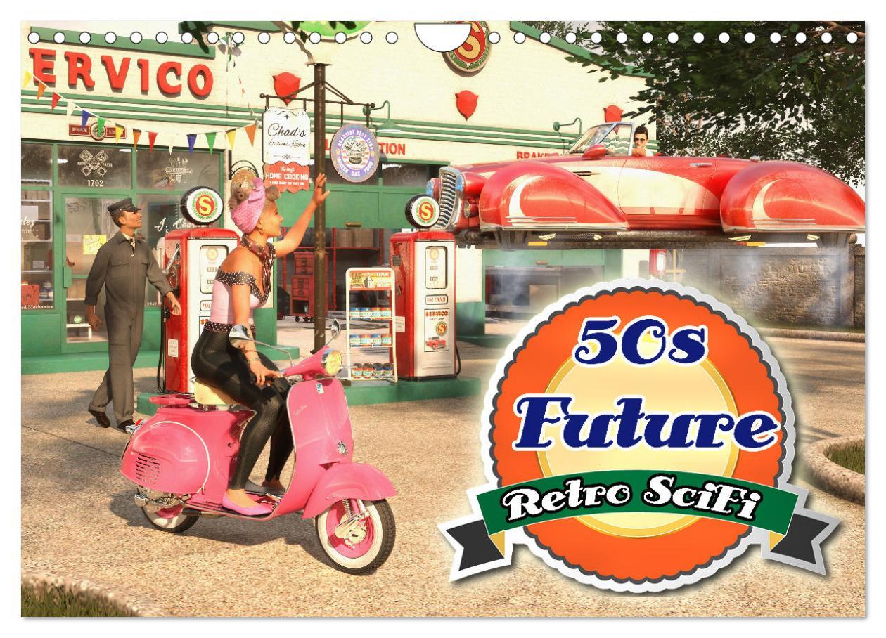 Cover: 9783383842139 | 50s Future - Retro SciFi (Wandkalender 2025 DIN A4 quer), CALVENDO...