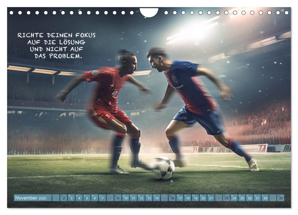 Bild: 9783383760938 | Fußball und coole Sprüche (Wandkalender 2025 DIN A4 quer), CALVENDO...