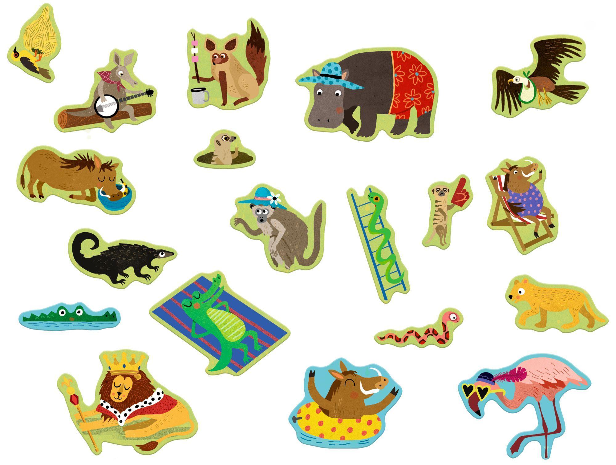 Bild: 9783649672135 | Wimmel-Stickerwelt - Wilde Tiere | Mit über 300 Stickern | Johnson