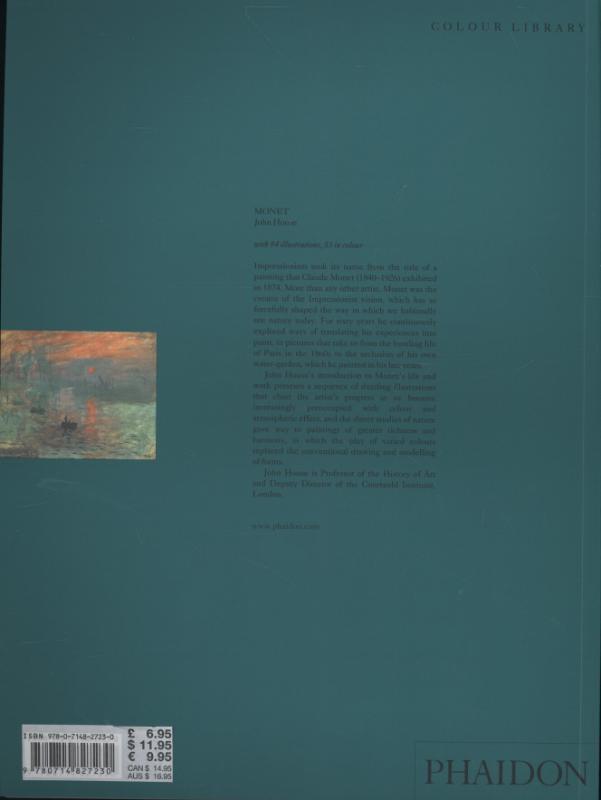 Rückseite: 9780714827230 | Monet | John Lowden (u. a.) | Taschenbuch | 128 S. | Englisch | 1998