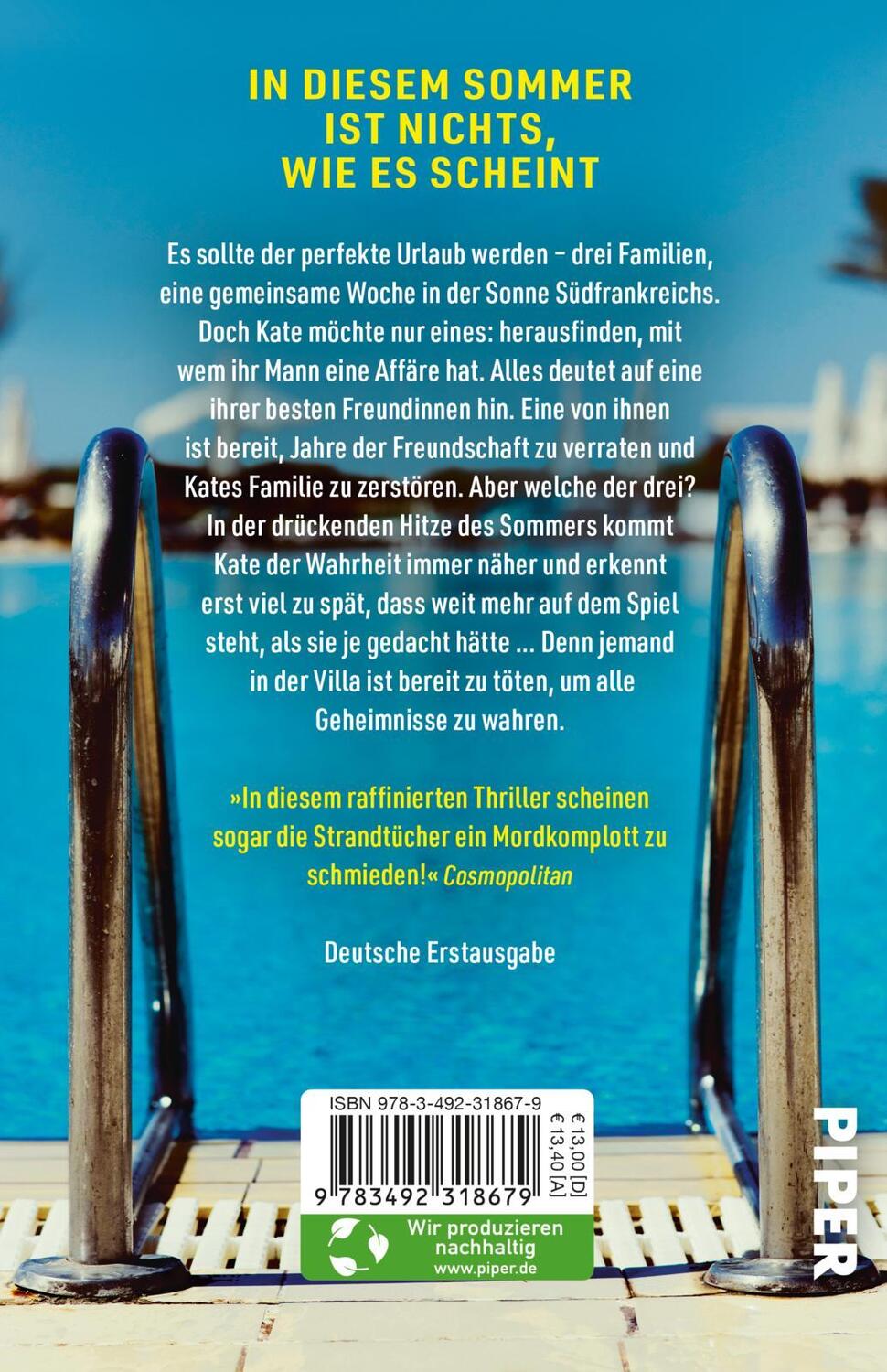 Rückseite: 9783492318679 | Holiday - Sieben Tage. Drei Familien. Ein tödliches Geheimnis. | Logan