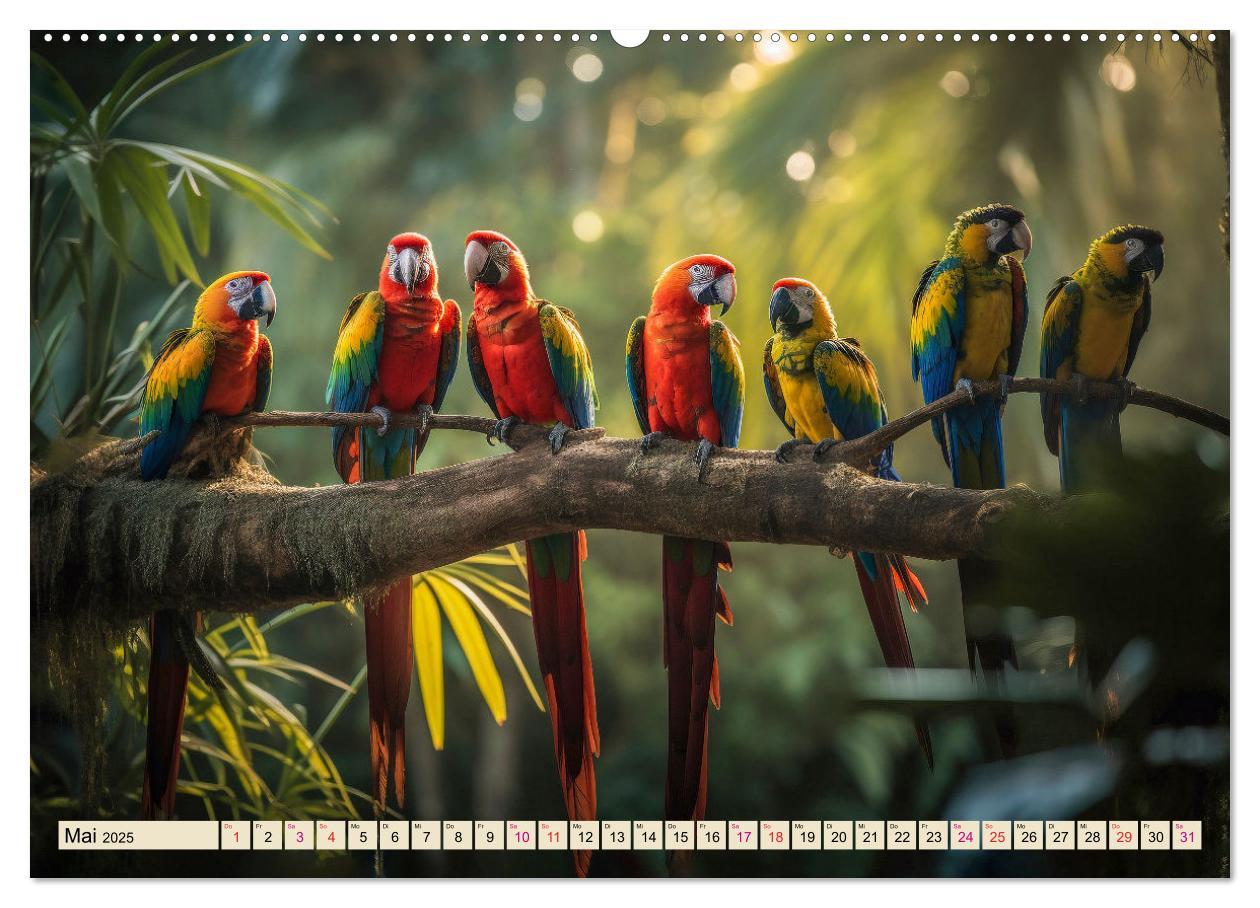 Bild: 9783383906862 | Papageien - Ara (Wandkalender 2025 DIN A2 quer), CALVENDO...