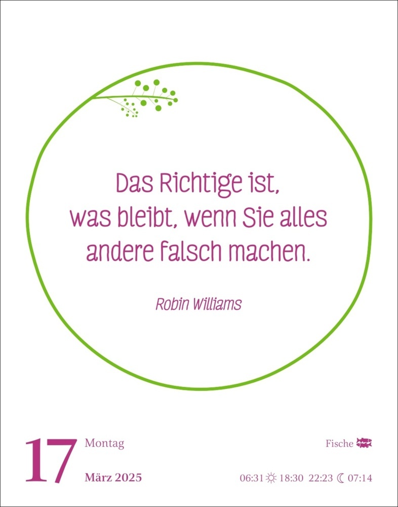 Bild: 9783840034879 | Heute ist dein Tag! Tagesabreißkalender 2025 - 313 positive Zitate...