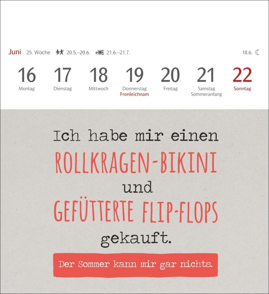 Bild: 9783840034800 | Typo-Sprüche-Kalender Postkartenkalender 2025 - Wochenkalender mit...